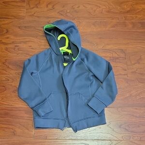 adidas Kids Navy Hoodie with Lime Lining